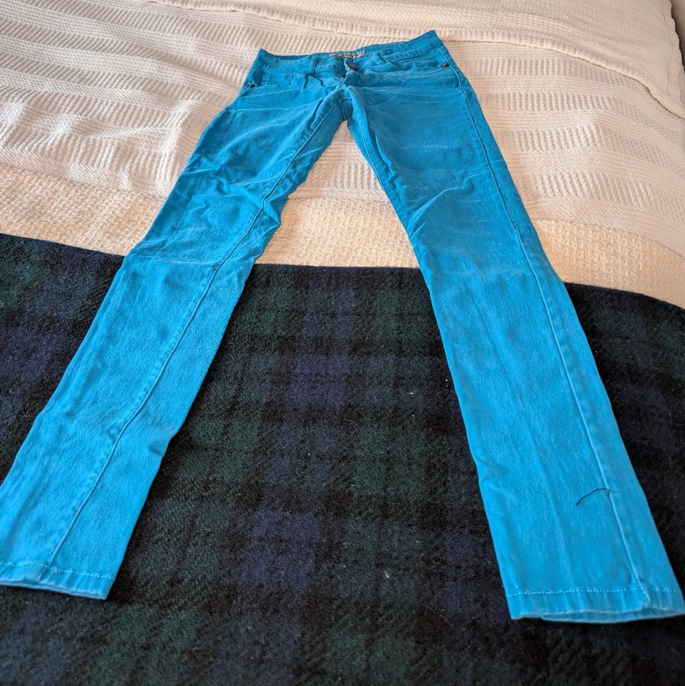 BOGO All Items $8 And UNDER - Bright Teal Straight-Leg Corduroy Pants